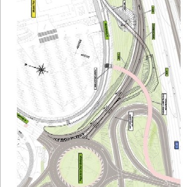 Plànol del nou pont a la sortida 100 de la C-32